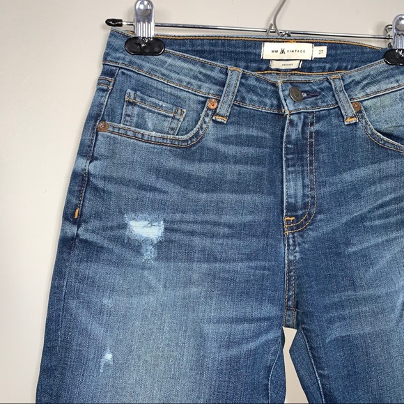 MissMe Vintage • Blue Camo Distressed Skinny Jeans - Picture 5 of 6